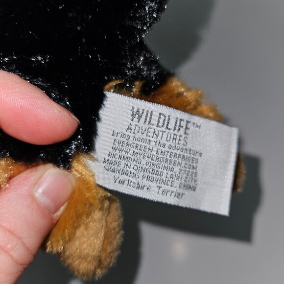 NEW Wildlife Adventures Puppy Dog Yorkshire Terrier Plush 8" Long Evergreen 2023 - Picture 9 of 9
